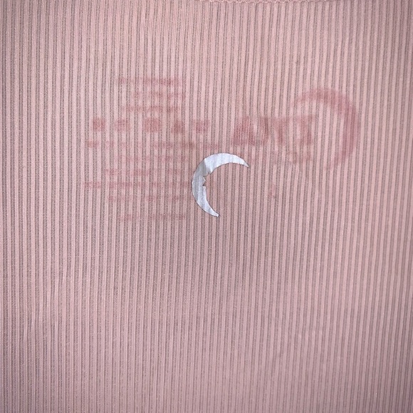 ZYIA Ribbed Light Pink Scoop Neck Athletic Tank Top Small - Picture 4 of 4